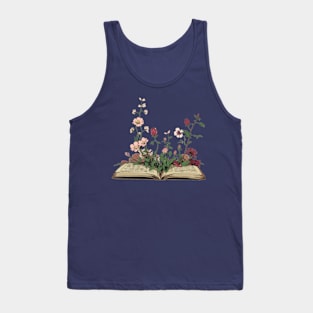 flowers growing from book Tank Top